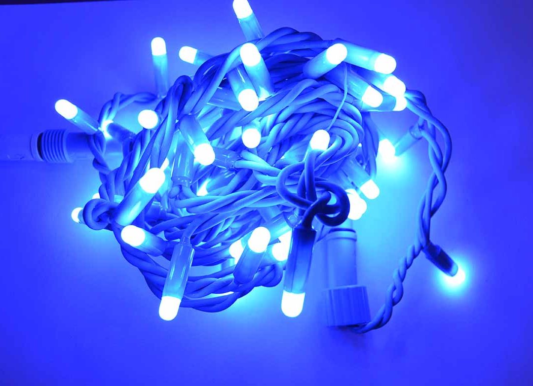 String plus 12m 180 leds azul cable azul