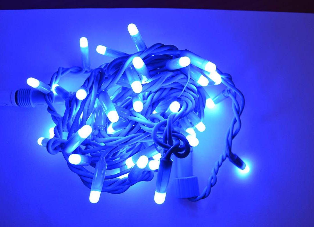 String plus 12m 180 leds azul cable azul