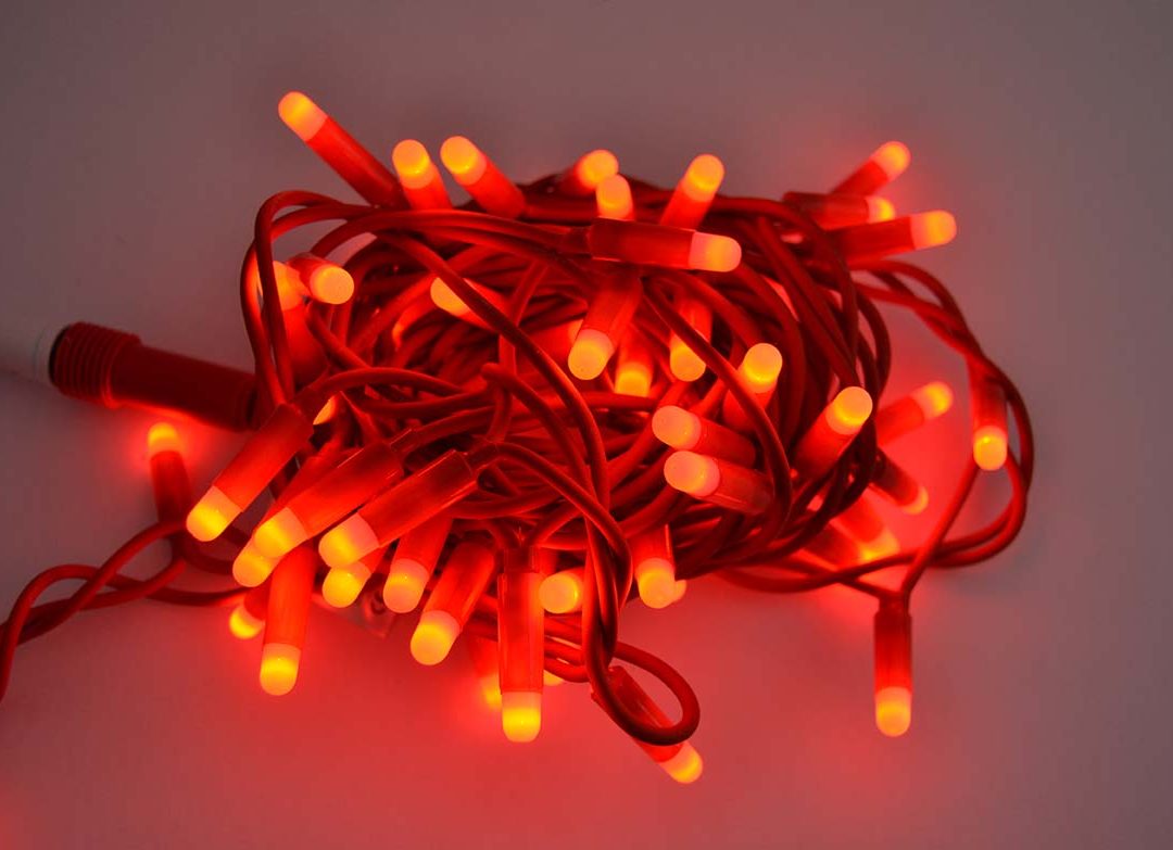 String Plus 12m 180 leds rojo cable rojo