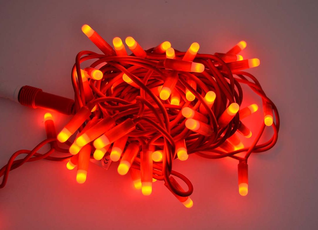 String Plus 12m 180 leds rojo cable rojo
