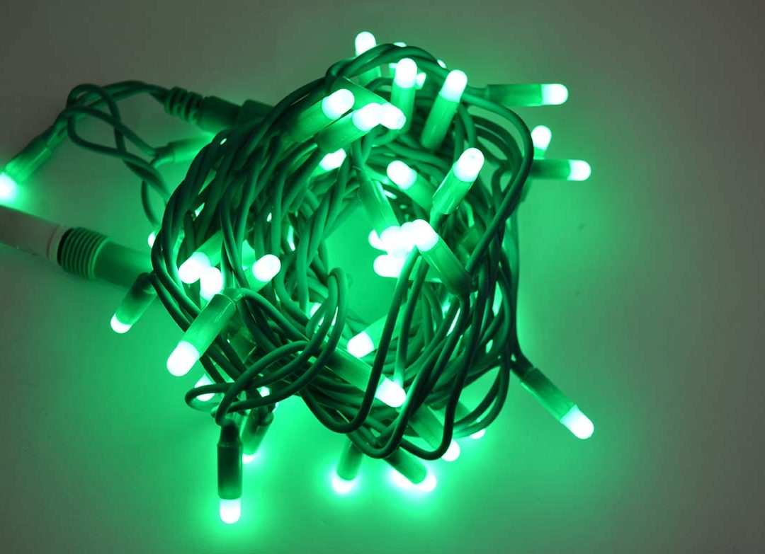 String Plus 12m 180 leds verde cable verde claro
