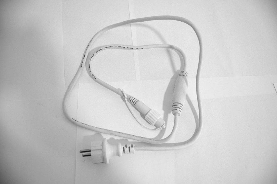 Cable alimentación string plus led con rectificador blanco, 5 UNIDADES [Clase de eficiencia energética A++]