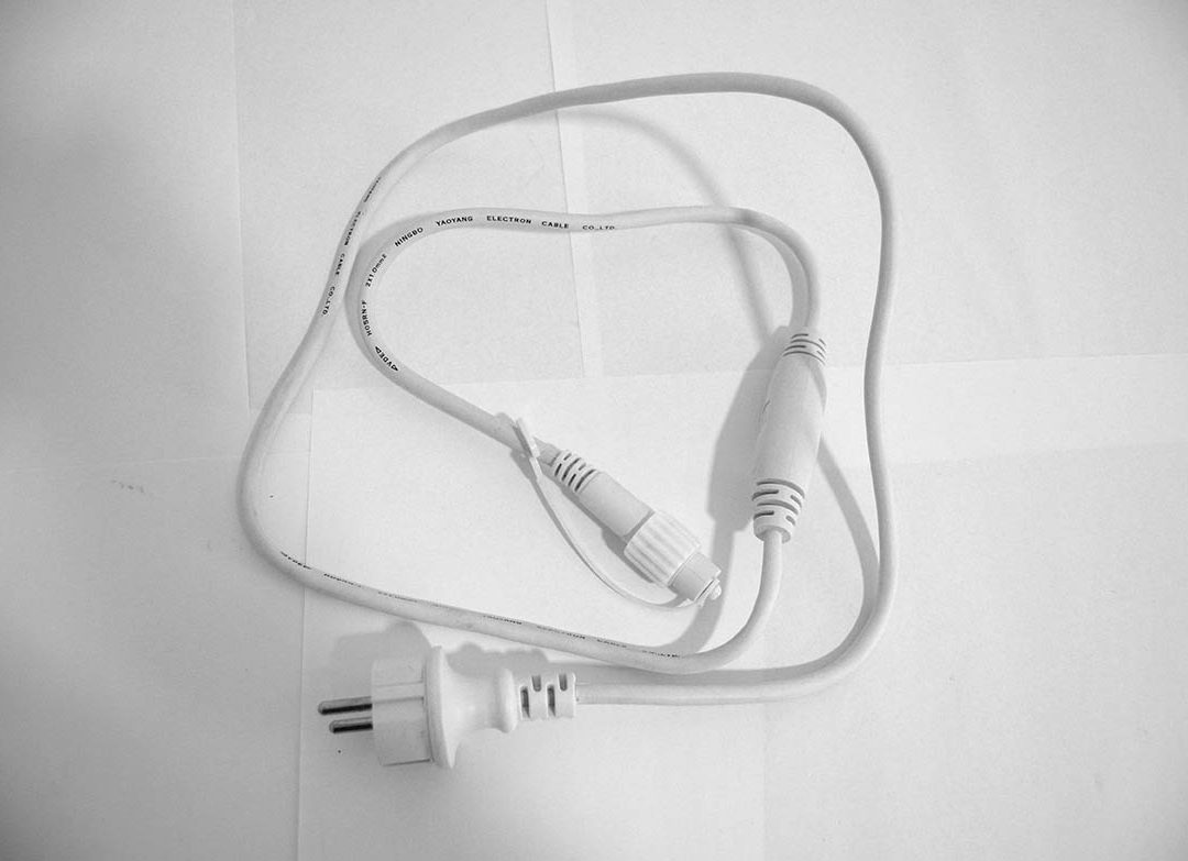 Cable alimentación string plus led con rectificador blanco, 5 UNIDADES