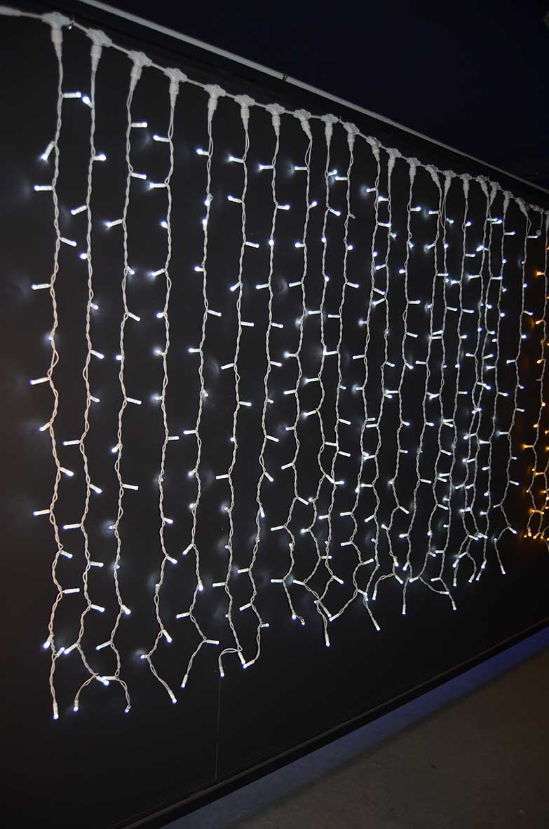 Screenlight flashing 2x1,5m 300leds blanco cable blanco [Clase de eficiencia energética A++]